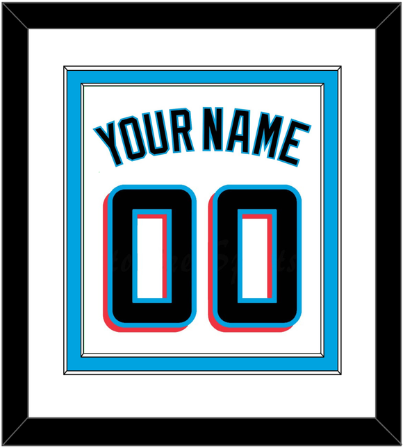 Miami Name & Number - Home White - Double Mat 1