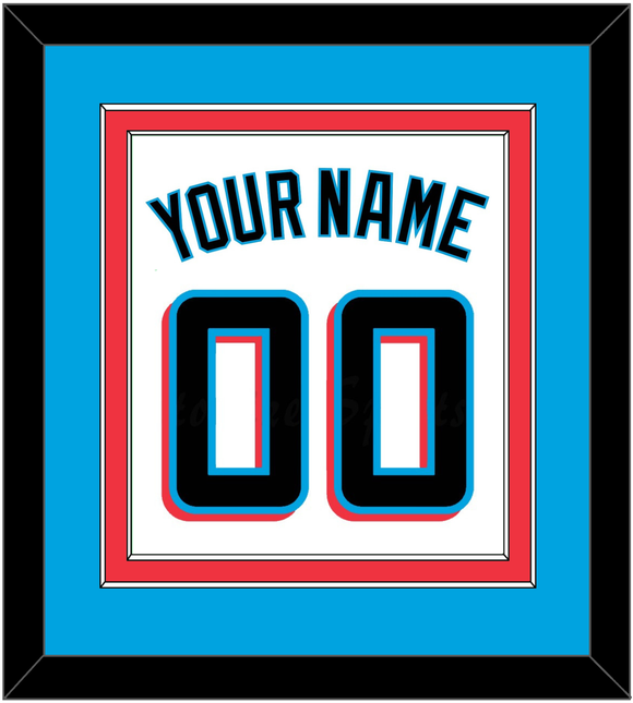 Miami Name & Number - Home White - Double Mat 2