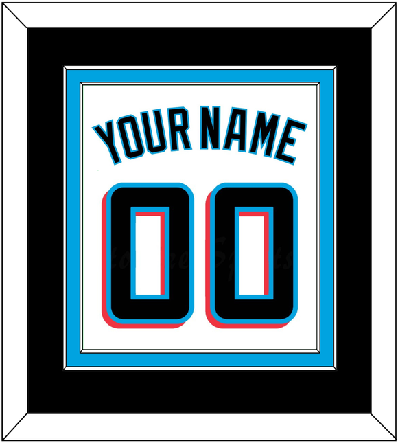 Miami Name & Number - Home White - Double Mat 3