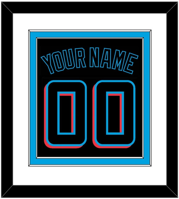 Miami Name & Number - Alternate Black (2019-2023) - Double Mat 1