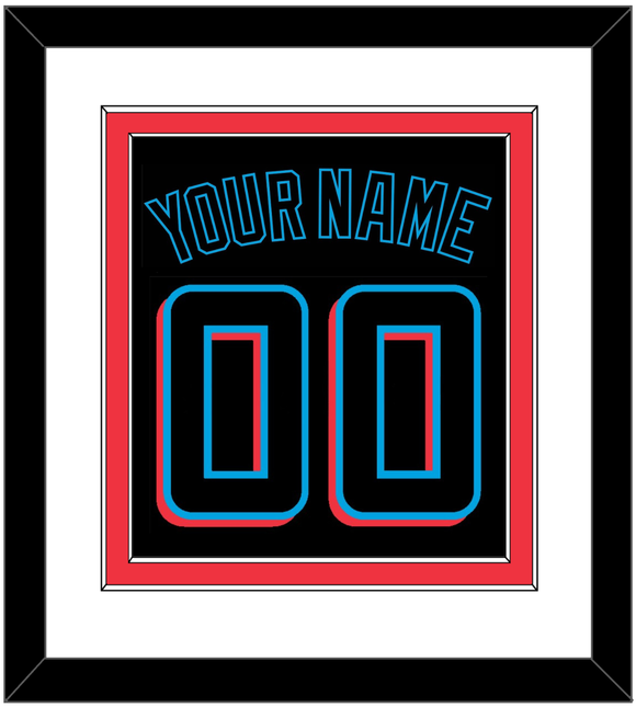 Miami Name & Number - Alternate Black (2019-2023) - Double Mat 2