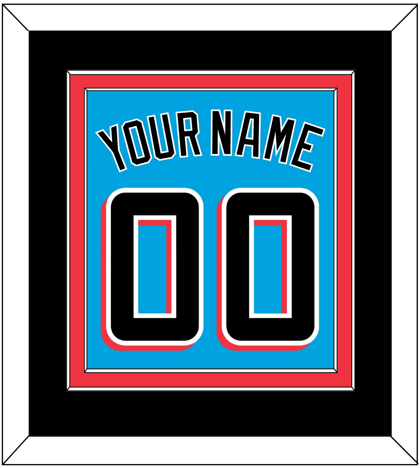 Miami Name & Number - Alternate Blue - Signature Tier 3