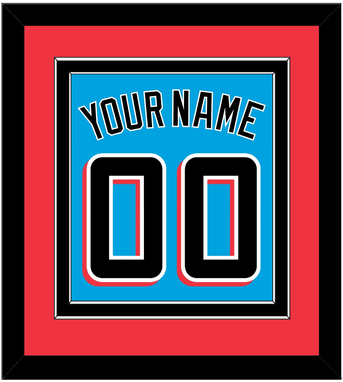 Miami Name & Number - Alternate Blue - Signature Tier 4