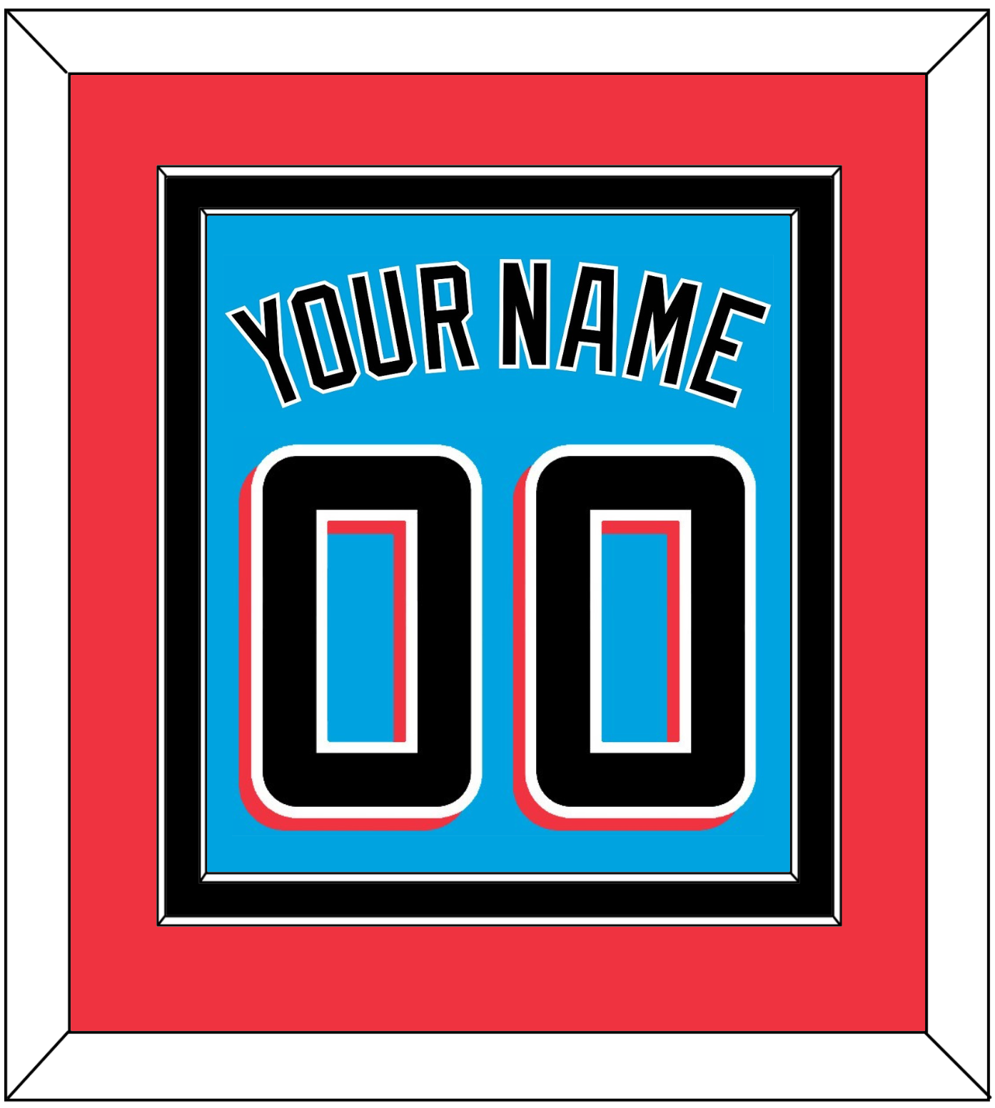 Miami Name & Number - Alternate Blue - Signature Tier 4