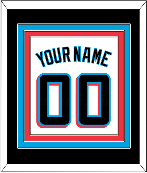 Miami Name & Number - Home White - Triple Mat 3