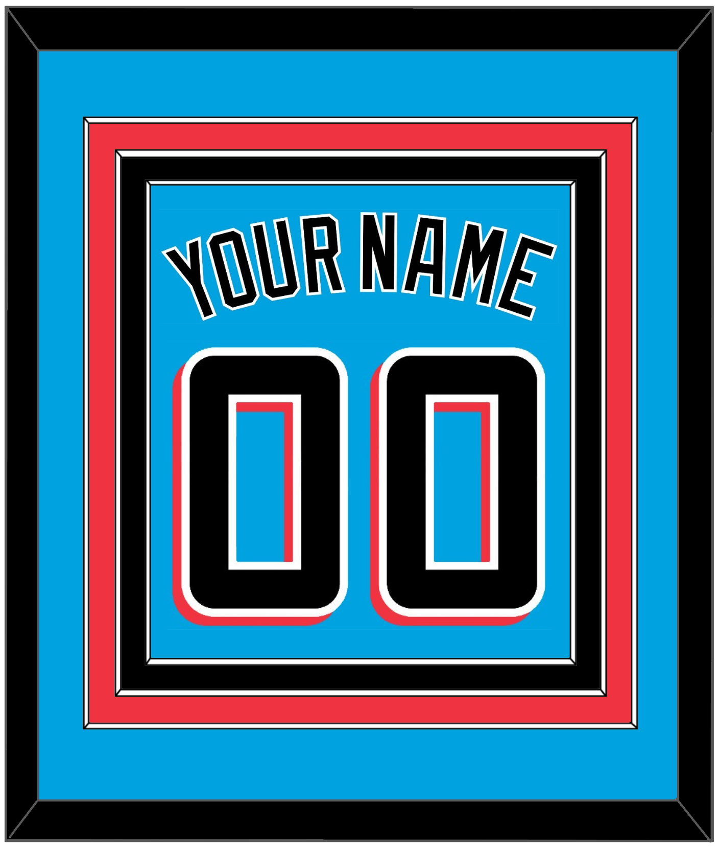 Miami Name & Number - Alternate Blue - Premier Tier 2