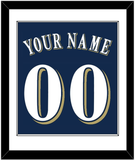 Milwaukee Name & Number - Alternate Road Navy (2016-2019) - Single Mat 1