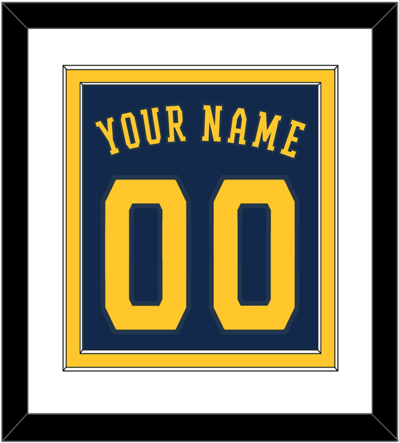 Milwaukee Name & Number - Alternate Road Navy - Double Mat 1