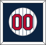 Minnesota Number - Home White Pinstripes (1987-2009) - Single Mat 1