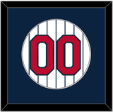 Minnesota Number - Home White Pinstripes (1987-2009) - Single Mat 1