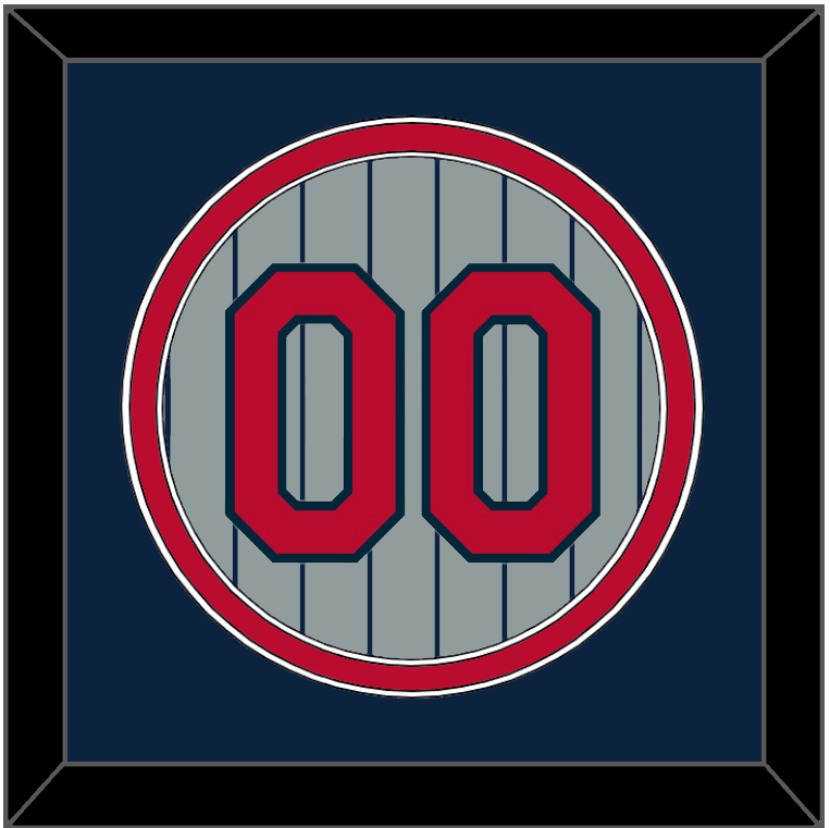 Minnesota Number - Road Gray Pinstripes (1987-2009) - Signature Tier 2