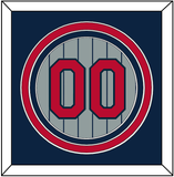 Minnesota Number - Road Gray Pinstripes (1987-2009) - Triple Mat 2