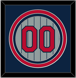 Minnesota Number - Road Gray Pinstripes (1987-2009) - Triple Mat 2