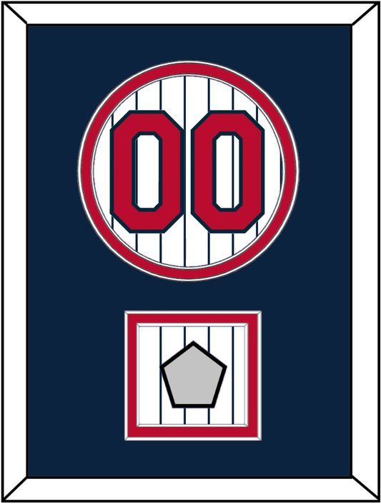 Minnesota Number & World Series Patch - Home White Pinstripes (1987-2009) - Signature Tier 2