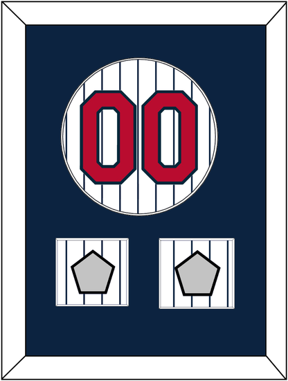 Minnesota Number & 2 World Series Patches - Home White Pinstripes (1987-2009) - Essential Tier 1
