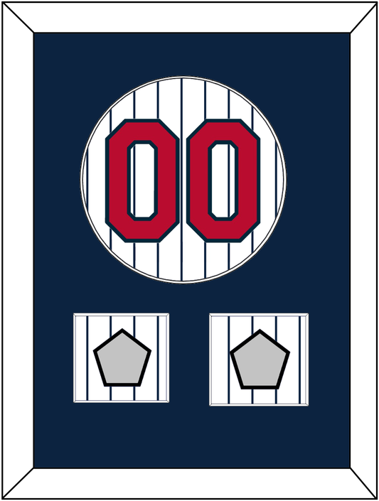 Minnesota Number & 2 World Series Patches - Home White Pinstripes (1987-2009) - Essential Tier 1
