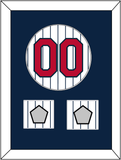 Minnesota Number & 2 World Series Patches - Home White Pinstripes (1987-2009) - Single Mat 1