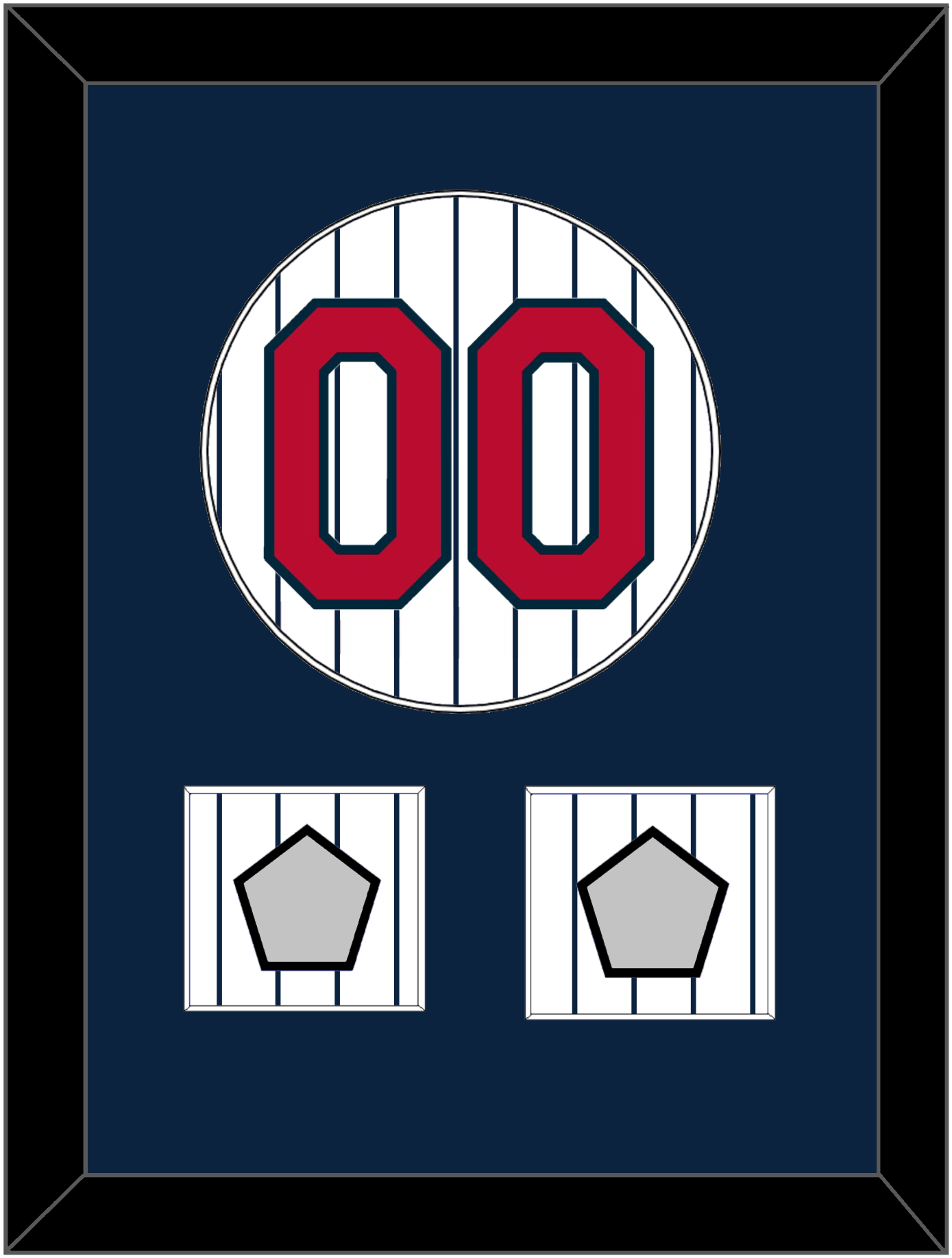 Minnesota Number & 2 World Series Patches - Home White Pinstripes (1987-2009) - Essential Tier 1