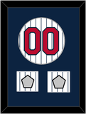 Minnesota Number & 2 World Series Patches - Home White Pinstripes (1987-2009) - Single Mat 1