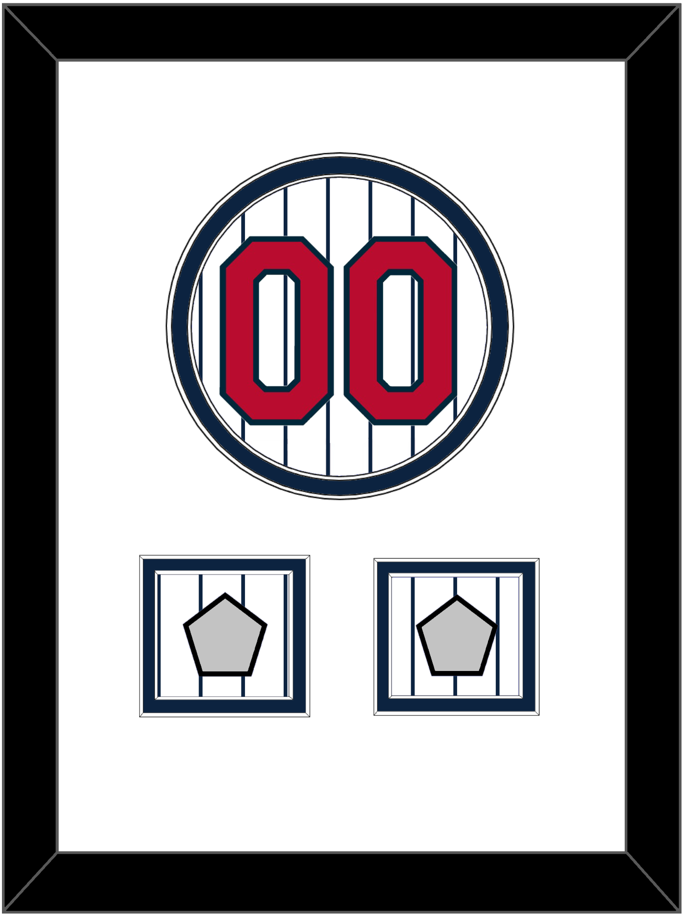 Minnesota Number & 2 World Series Patches - Home White Pinstripes (1987-2009) - Signature Tier 1