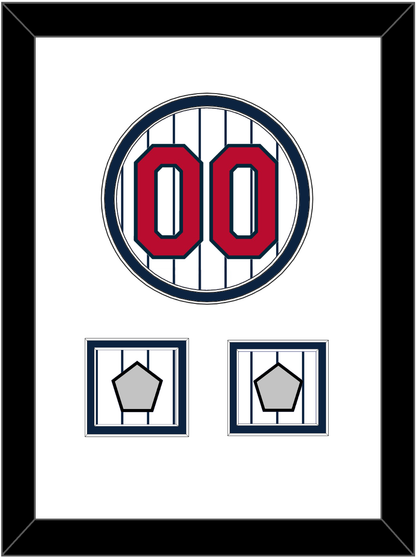 Minnesota Number & 2 World Series Patches - Home White Pinstripes (1987-2009) - Signature Tier 1