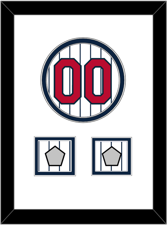 Minnesota Number & 2 World Series Patches - Home White Pinstripes (1987-2009) - Signature Tier 1