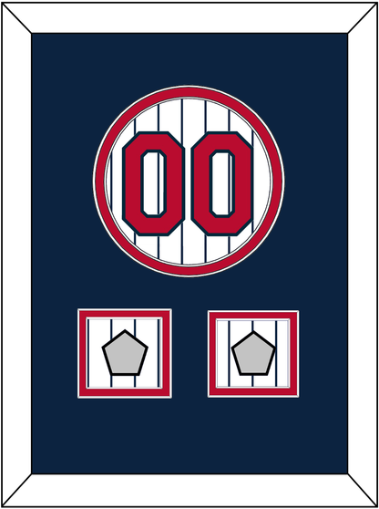 Minnesota Number & 2 World Series Patches - Home White Pinstripes (1987-2009) - Signature Tier 2
