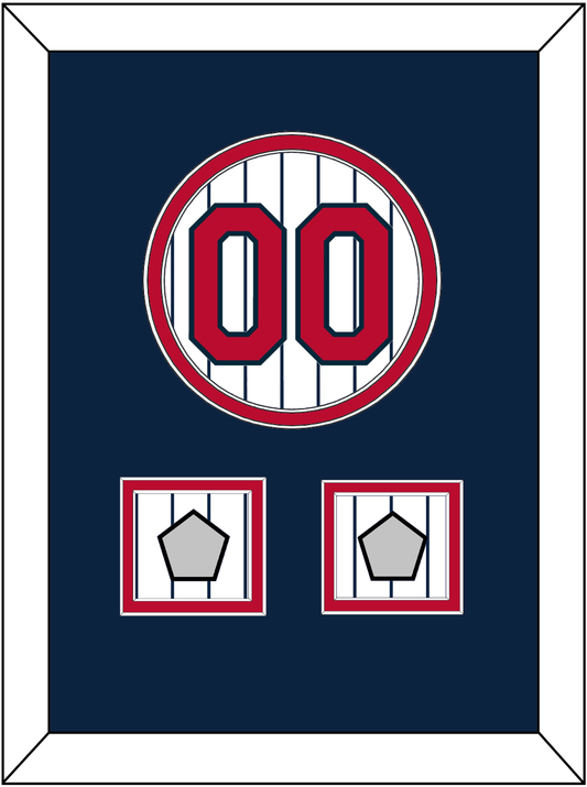 Minnesota Number & 2 World Series Patches - Home White Pinstripes (1987-2009) - Signature Tier 2