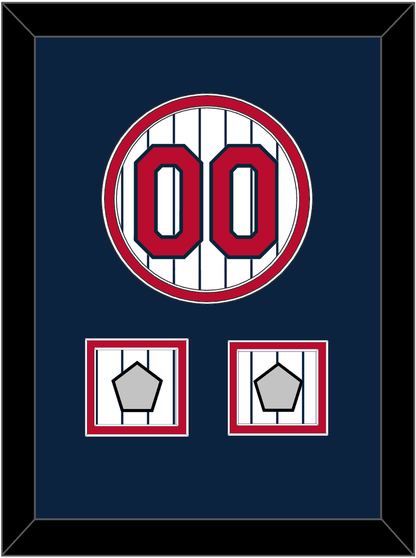 Minnesota Number & 2 World Series Patches - Home White Pinstripes (1987-2009) - Signature Tier 2