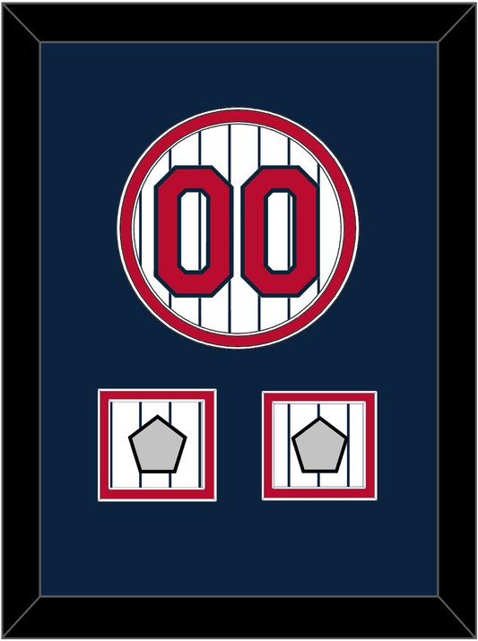Minnesota Number & 2 World Series Patches - Home White Pinstripes (1987-2009) - Signature Tier 2