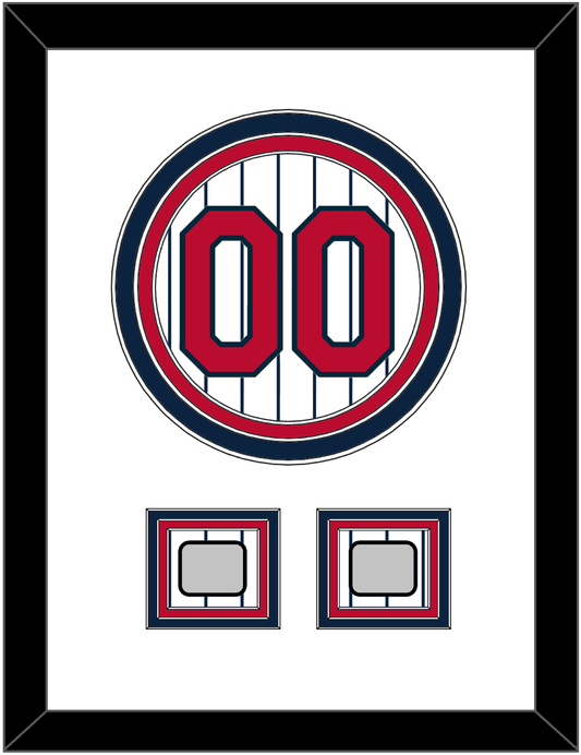 Minnesota Number & 2 World Series Patches - Home White Pinstripes (1987-2009) - Premier Tier 1