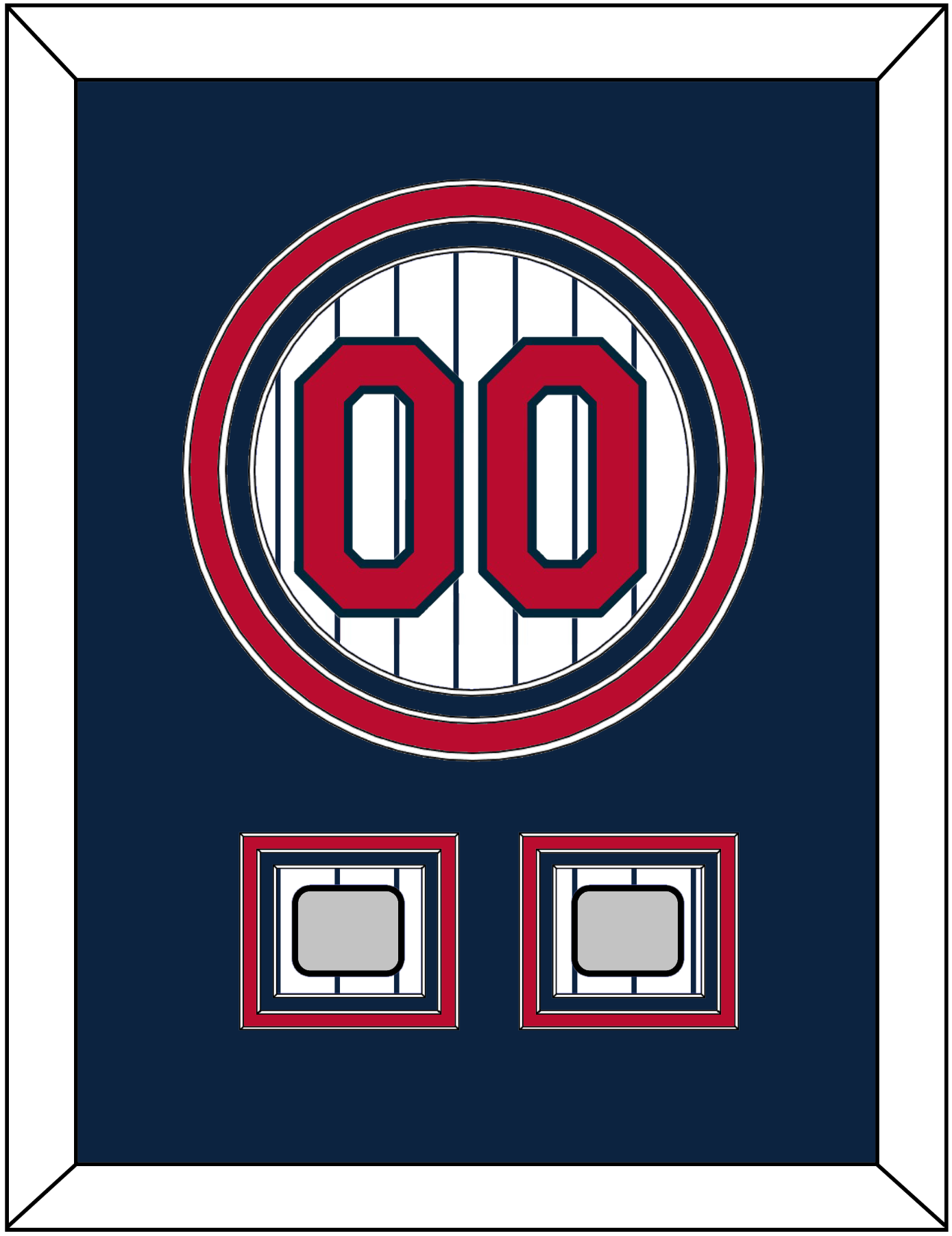 Minnesota Number & 2 World Series Patches - Home White Pinstripes (1987-2009) - Premier Tier 2