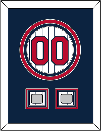Minnesota Number & 2 World Series Patches - Home White Pinstripes (1987-2009) - Premier Tier 2