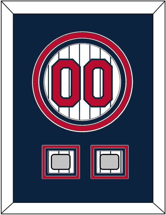 Minnesota Number & 2 World Series Patches - Home White Pinstripes (1987-2009) - Premier Tier 2