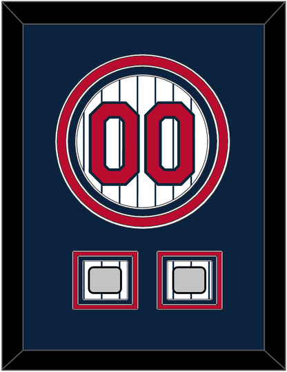Minnesota Number & 2 World Series Patches - Home White Pinstripes (1987-2009) - Premier Tier 2