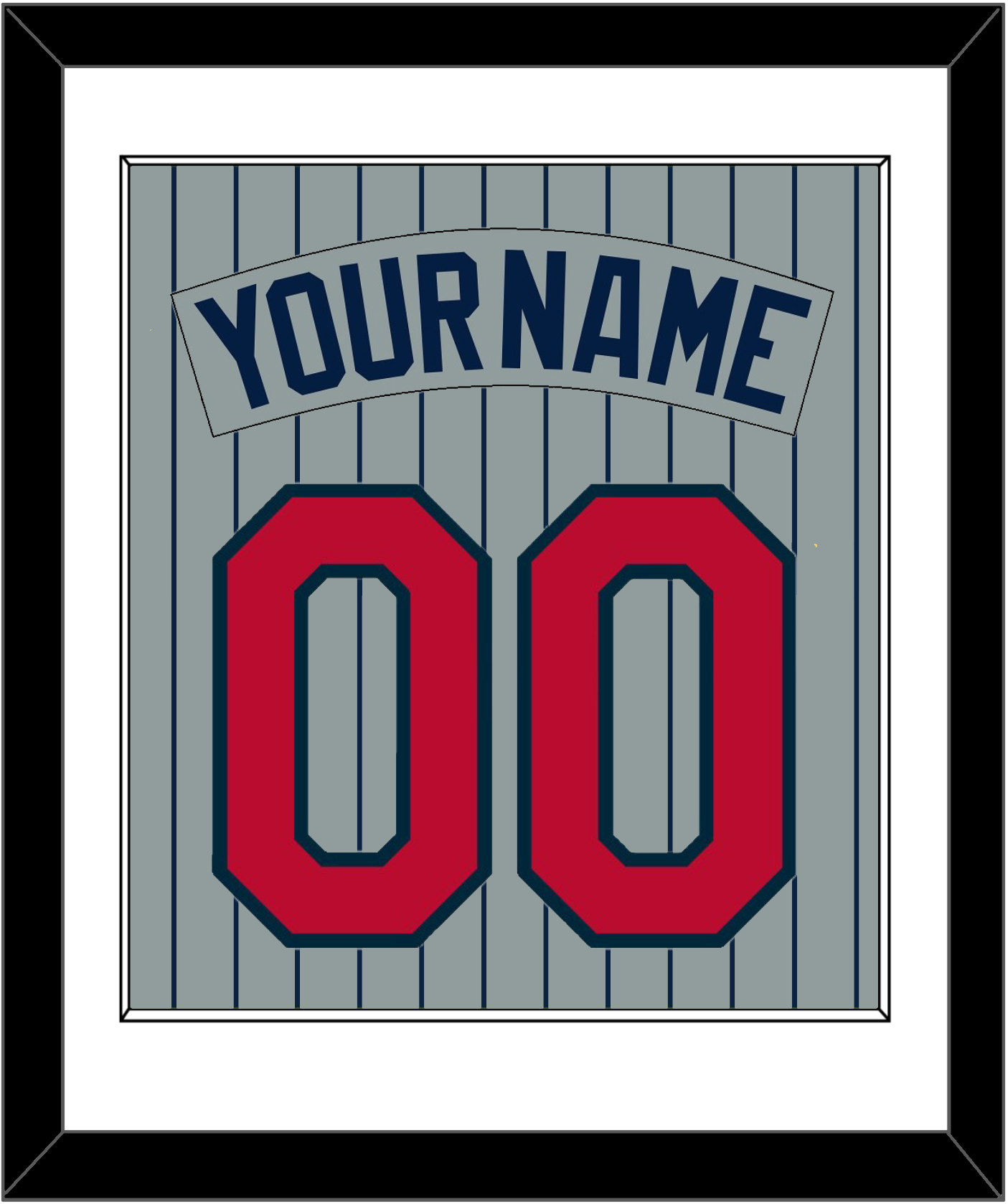 Minnesota Nameplate & Number - Road Gray Pinstripes (1987-2009) - Essential Tier 1