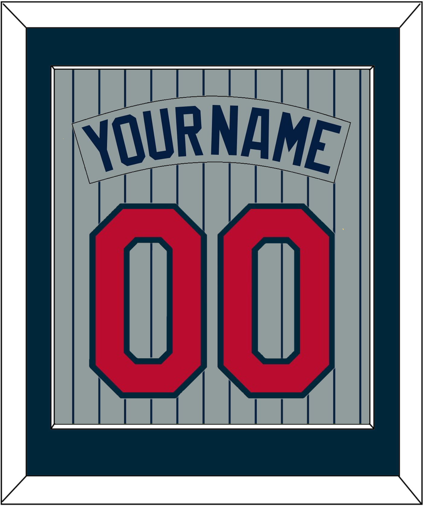 Minnesota Nameplate & Number - Road Gray Pinstripes (1987-2009) - Essential Tier 2