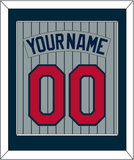 Minnesota Nameplate & Number - Road Gray Pinstripes (1987-2009) - Single Mat 2