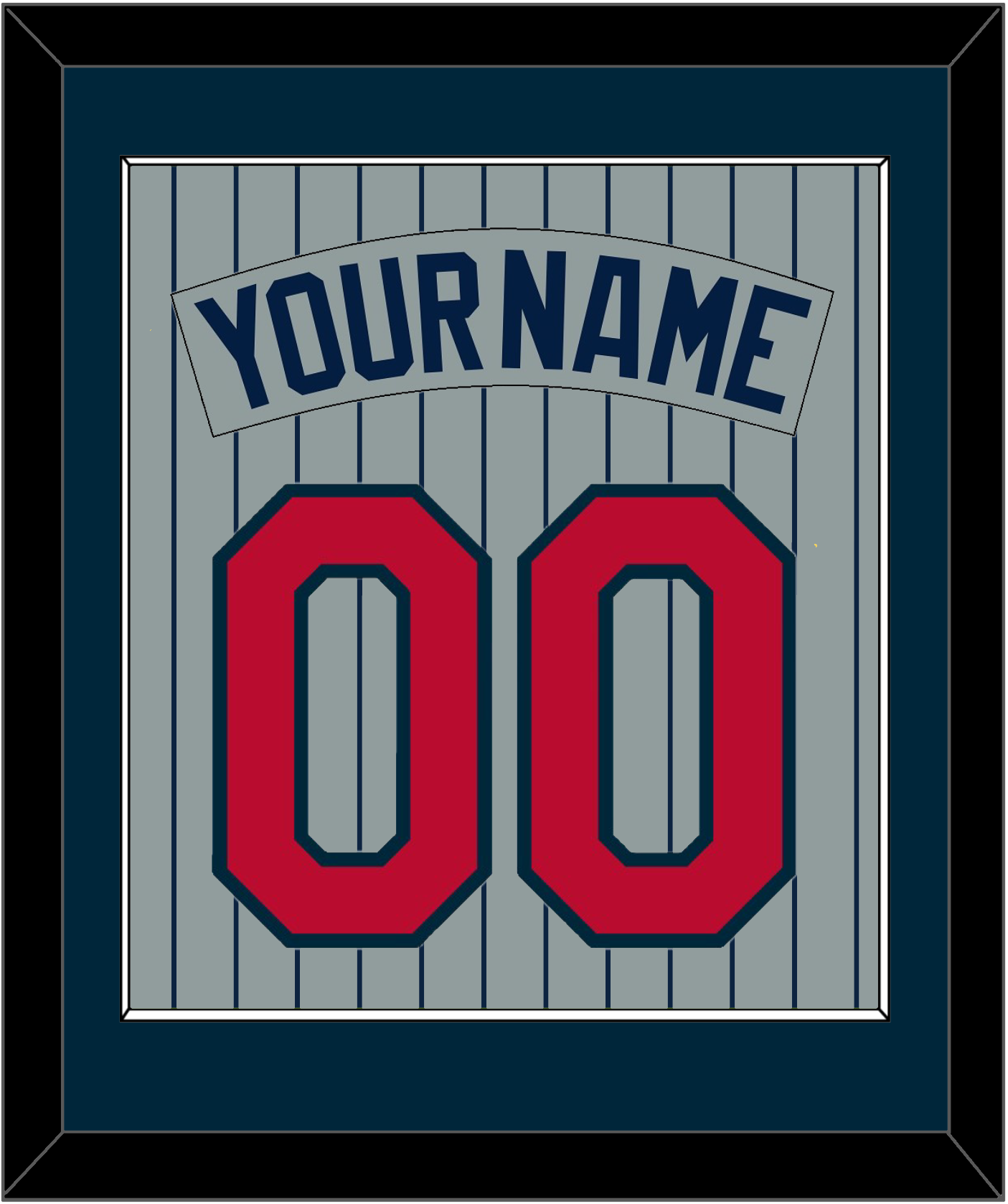 Minnesota Nameplate & Number - Road Gray Pinstripes (1987-2009) - Essential Tier 2