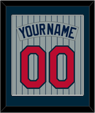 Minnesota Nameplate & Number - Road Gray Pinstripes (1987-2009) - Single Mat 2