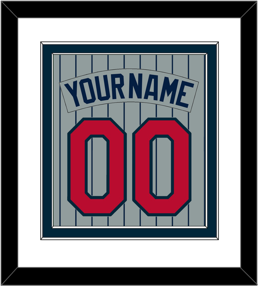 Minnesota Nameplate & Number - Road Gray Pinstripes (1987-2009) - Signature Tier 1