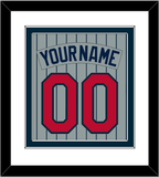 Minnesota Nameplate & Number - Road Gray Pinstripes (1987-2009) - Double Mat 1