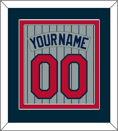 Minnesota Nameplate & Number - Road Gray Pinstripes (1987-2009) - Signature Tier 2