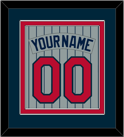 Minnesota Nameplate & Number - Road Gray Pinstripes (1987-2009) - Signature Tier 2