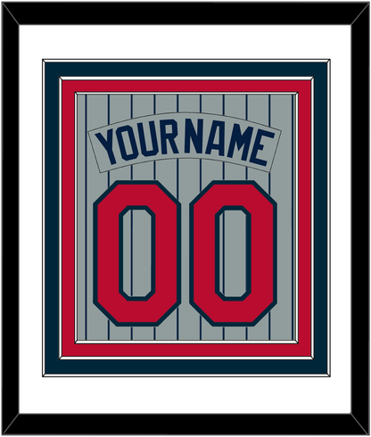Minnesota Nameplate & Number - Road Gray Pinstripes (1987-2009) - Premier Tier 1