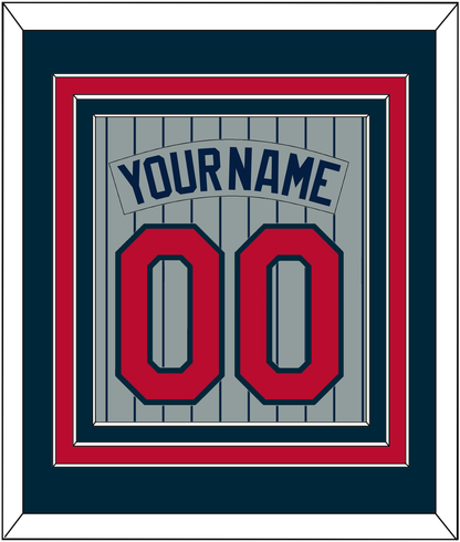 Minnesota Nameplate & Number - Road Gray Pinstripes (1987-2009) - Premier Tier 2