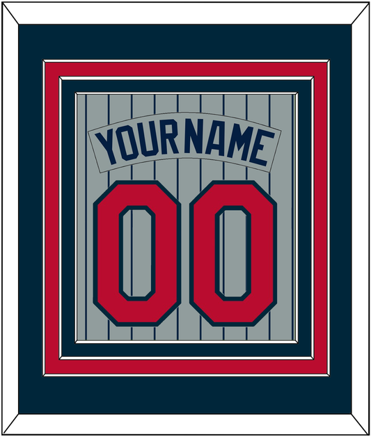 Minnesota Nameplate & Number - Road Gray Pinstripes (1987-2009) - Premier Tier 2