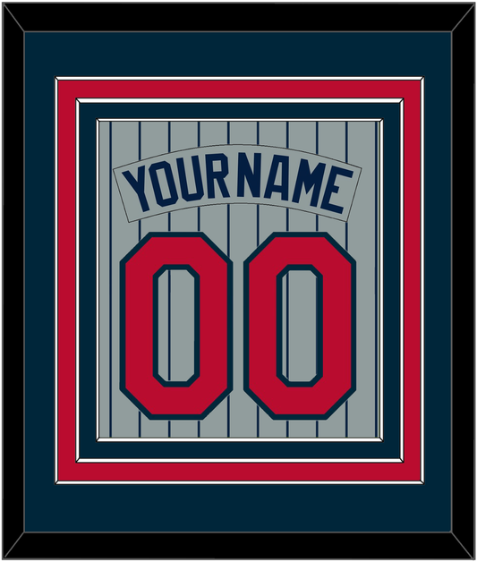 Minnesota Nameplate & Number - Road Gray Pinstripes (1987-2009) - Premier Tier 2
