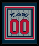 Minnesota Nameplate & Number - Road Gray Pinstripes (1987-2009) - Triple Mat 2