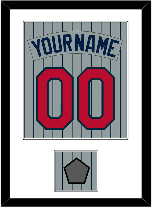 Minnesota Nameplate, Number & 1987 World Series Champions Patch - Road Gray Pinstripes (1987-2009) - Essential Tier 1